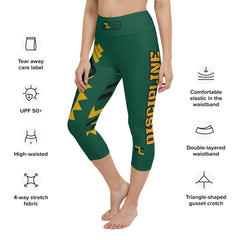 Yoga Capri Leggings - Green ( DISCIPLINE )