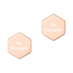 Sterling Hexagon Stud Earrings - No Excuses