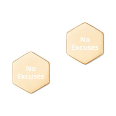 Sterling Hexagon Stud Earrings - No Excuses